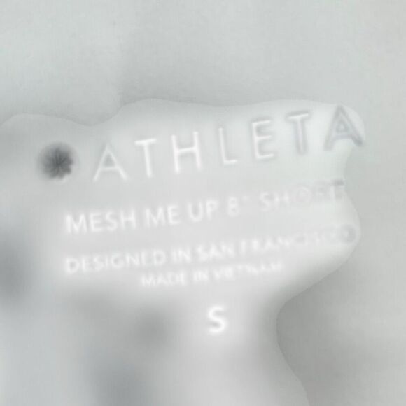 Athleta Women's Small Mesh Me Up 8" Activewear Athletic Shorts White Yoga Jog - Picture 6 of 7